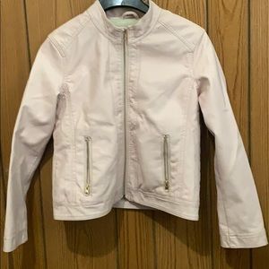 Pink leather jacket
